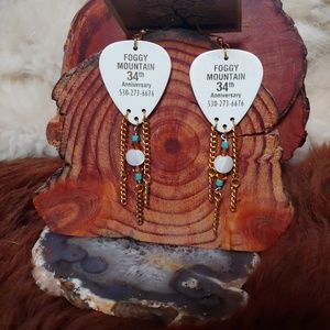Guitar pick Gypsy Boho hippy Festival earrings